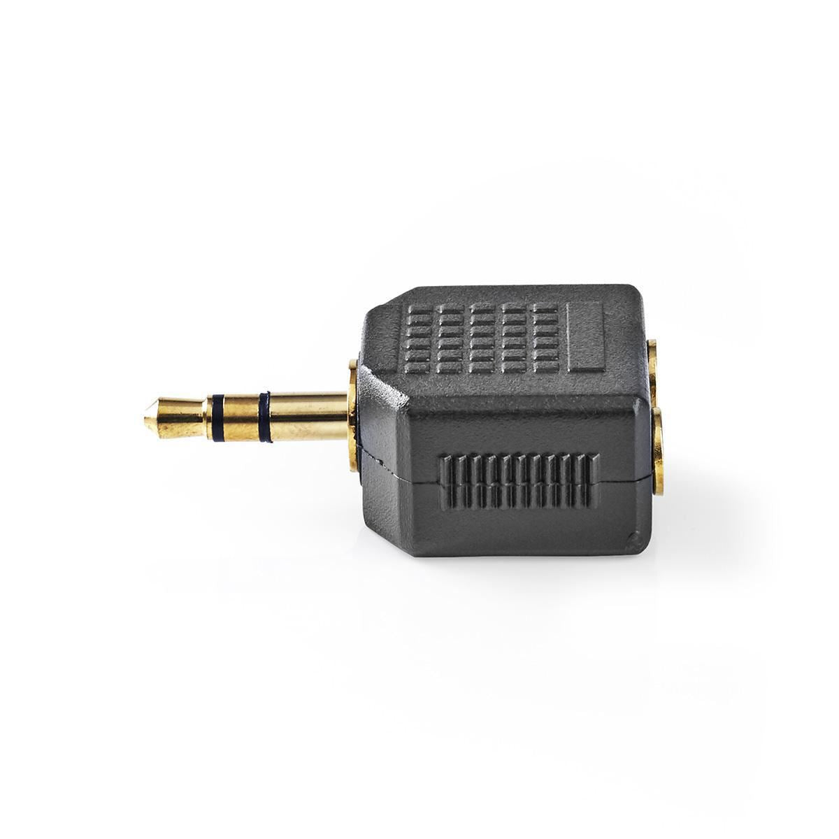 Nedis Stereo Audio Adapter 3.5mm Male to 2x 3.5mm Female 10 pieces Black - CAGP22945BKG