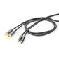 Nedis 5m Stereo Audio Cable 2x RCA Male to 2x RCA Female Gun Metal Grey Braided - CATB24205GY50
