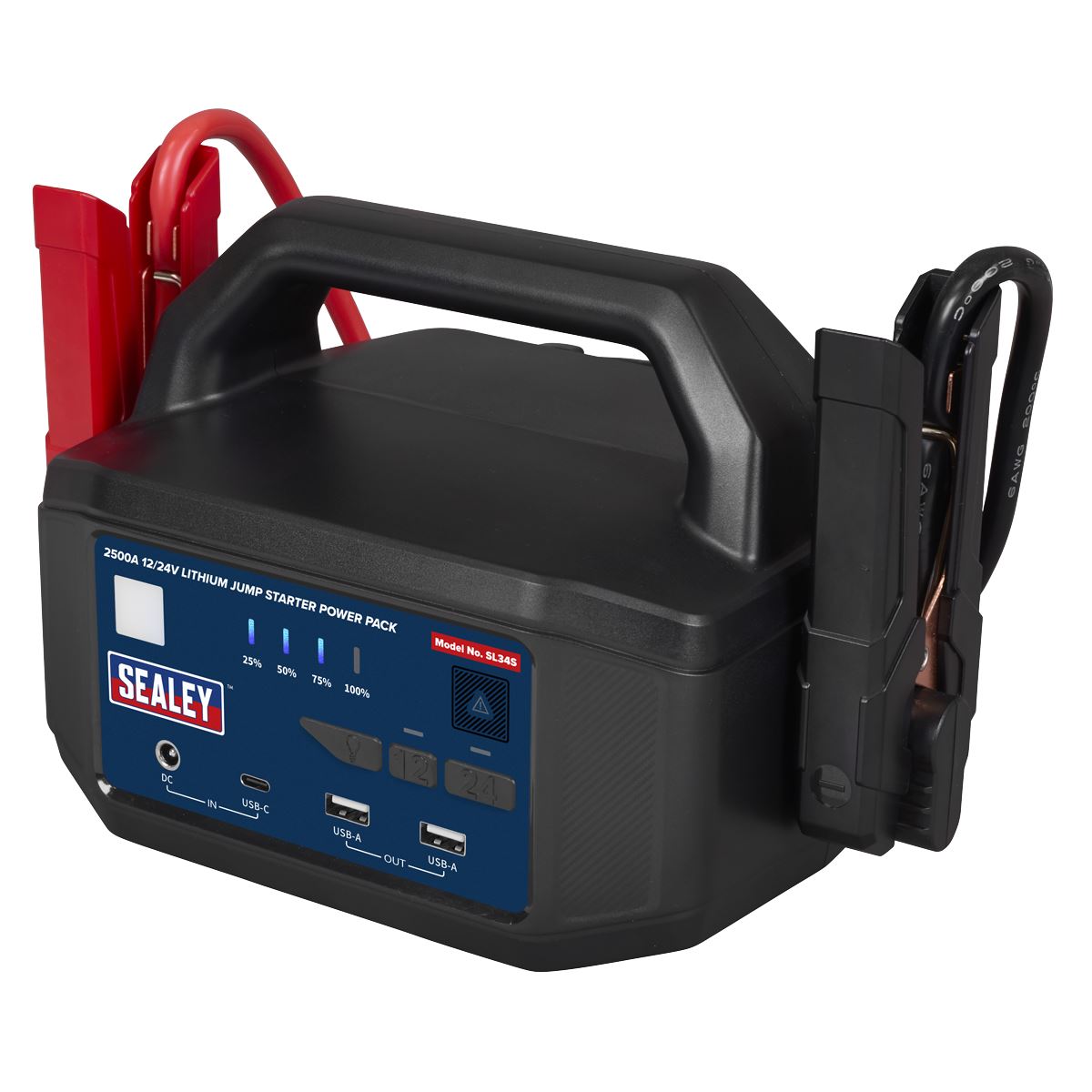 Sealey 2500A 12/24V Lithium Jump Starter Power Pack SL34S