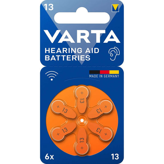 Varta Zinc-Air Battery PR48 1.45 V DC 6-Blister Hearing Aid Orange