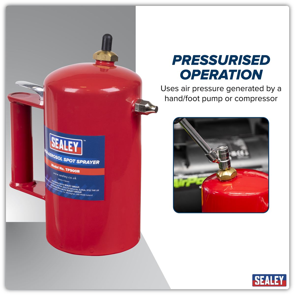 Sealey Non-Aerosol Spot Sprayer - Red TP900R