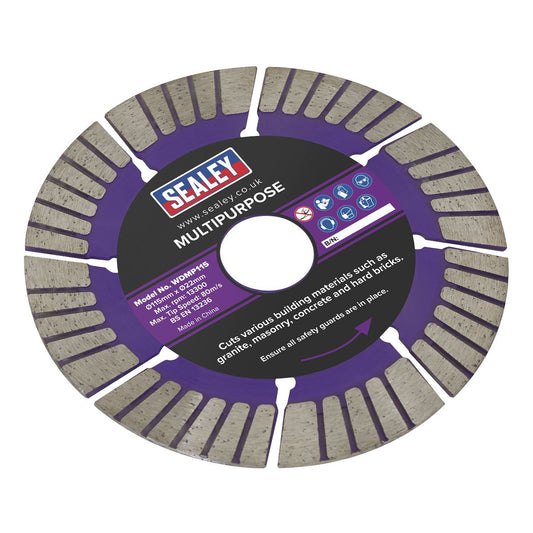 Sealey Cutting Disc Multipurpose Dry/Wet Use 115mm WDMP115