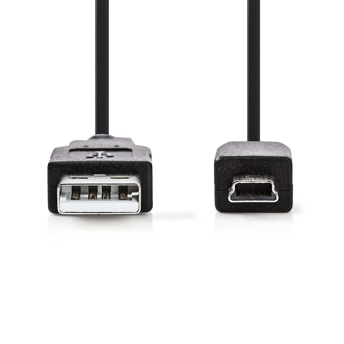 Nedis USB 2.0 Cable A Male to Mini 5-pin Male 5m Black CCGP60300BK50
