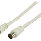 (Disc) Glaxio Antenna cable F male to coax male 3m white VLSP41800W30 LL IG1.LL.100 stocked GETR
