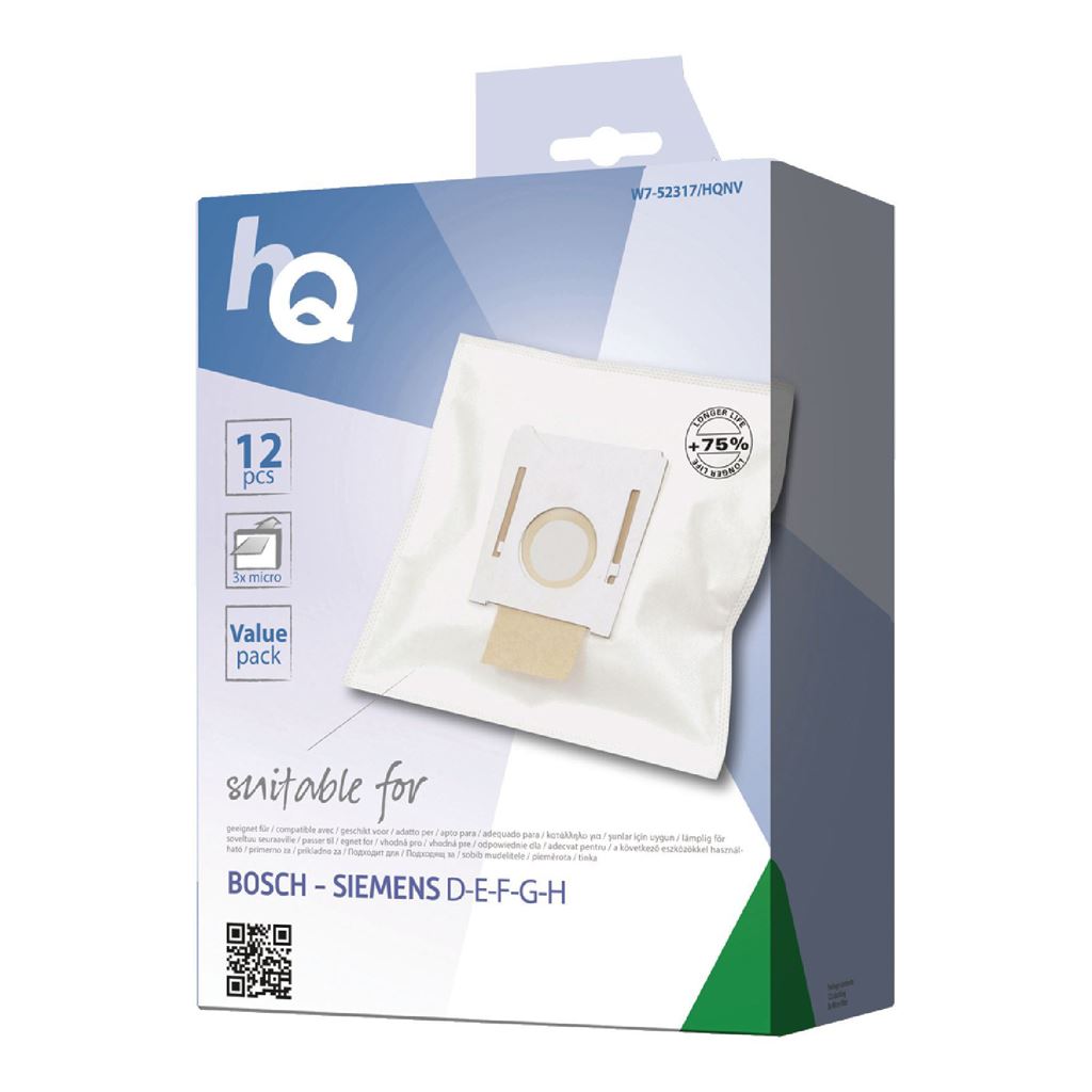 HQ Vacuum cleaner bag Bosch/Siemens D - E - F - G - H value pack - DUBG220SIB12