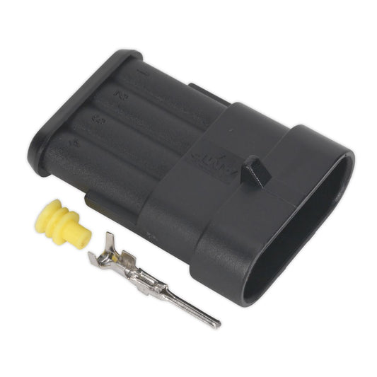 Sealey Superseal Male Connector 4-Way Pack of 3 SSC4M