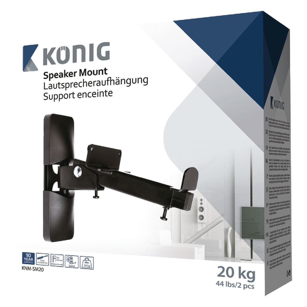 Konig Speaker mount 20 kg / 44 lbs 2 pcs - SPMT2000BK