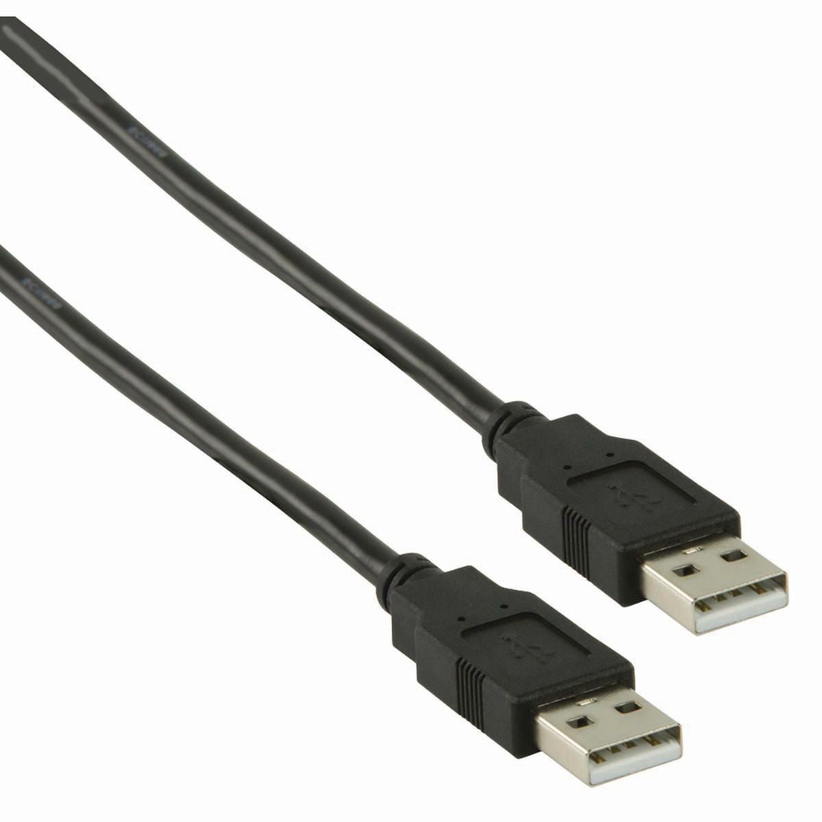 Nedis USB 2.0 Cable A Male to A Male 2m Black CCGP60000BK20