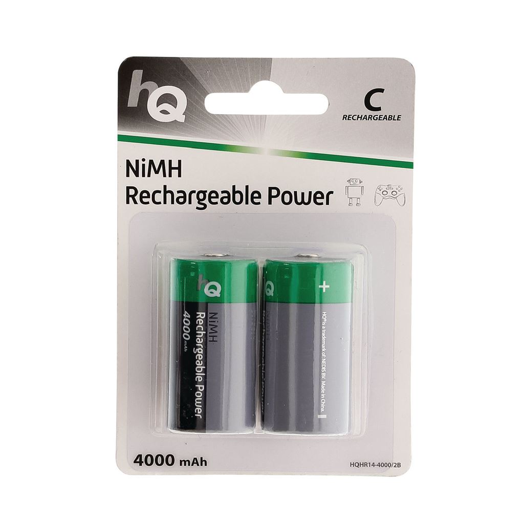HQ Rechargeable NiMH C battery 4000 mAh, 2-blister - BANM40HR142B