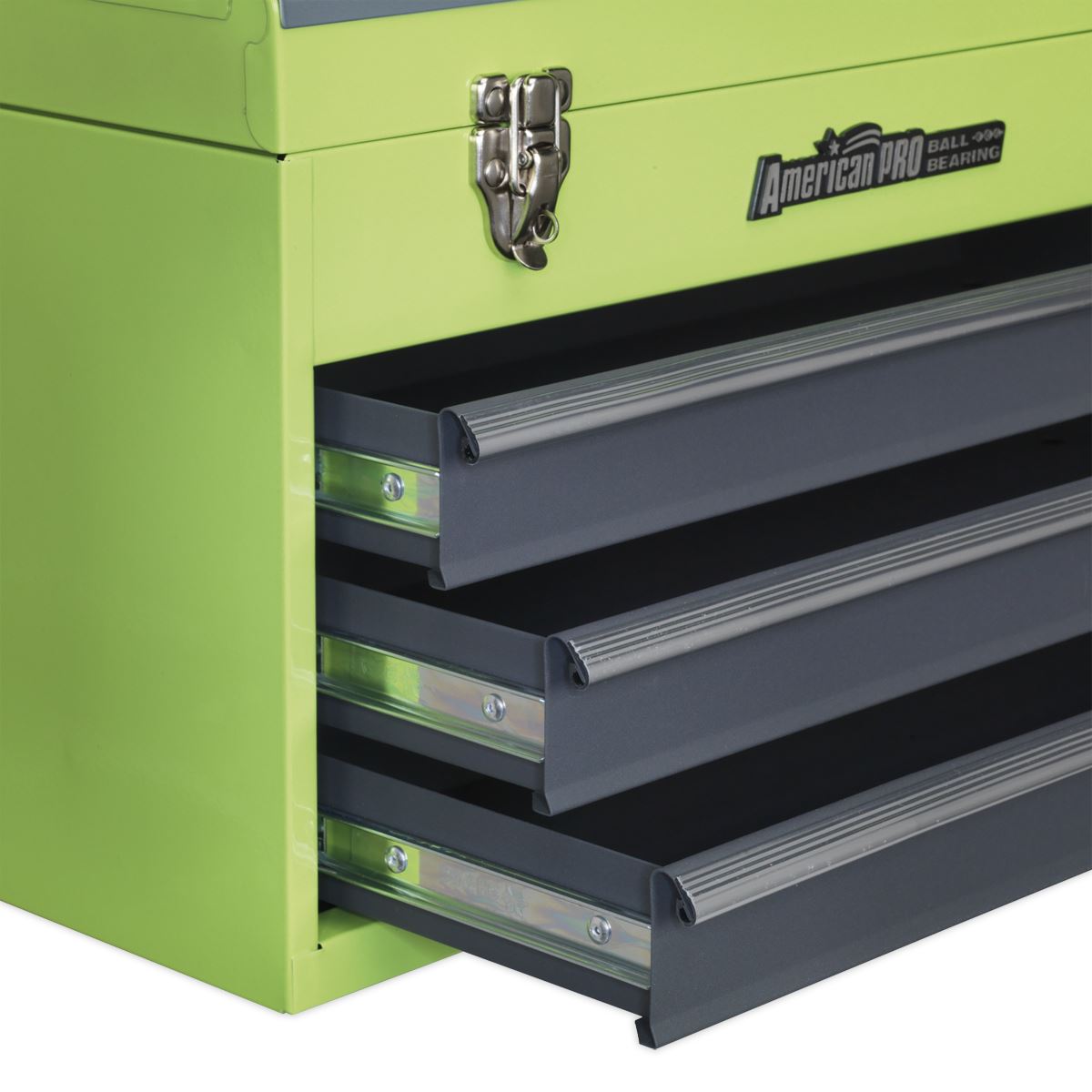 Sealey Tool Chest 3 Drawer Portable - Hi-Vis Green/Grey AP9243BBHV
