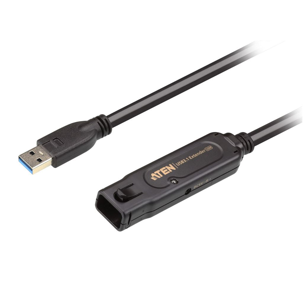 Aten USB 3.0 Extension Cable A Male to A Female Round 10m Black 3.1 Gen1 - UE3310-AT-G