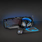 Gaming Combo Kit 4-in-1 Keyboard, Headset, Mouse & Mouse Pad French Layout Black
