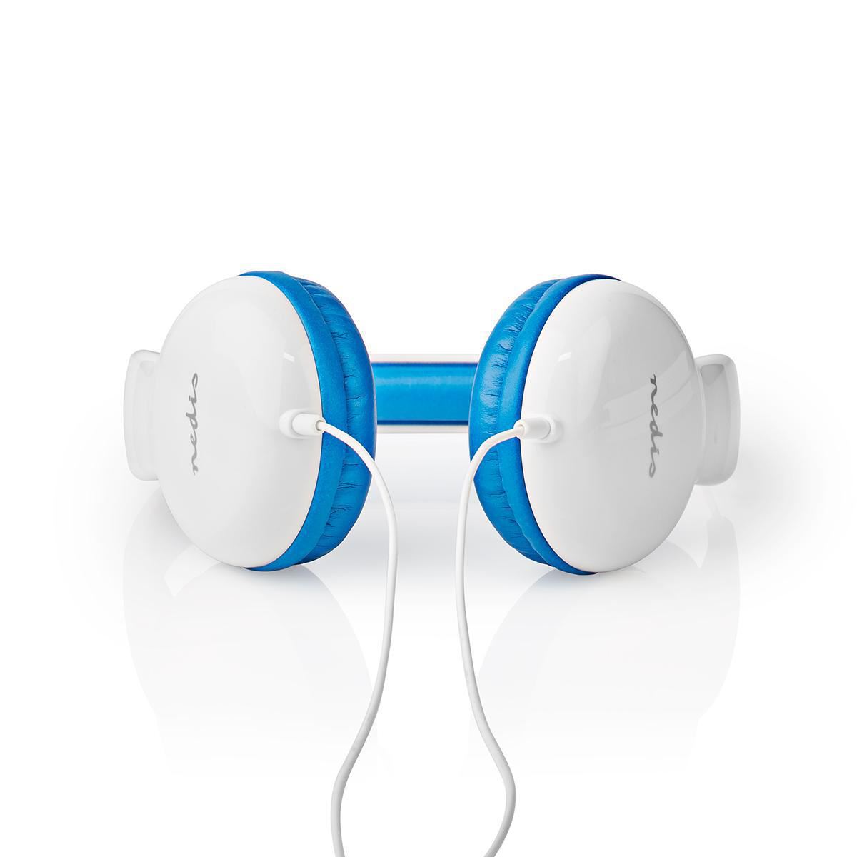 Nedis Wired Headphones 1.2 Round Cable On-ear Blue/White - HPWD4200BU