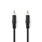 Nedis Stereo Audio Cable 3.5mm Male to 3.5mm Male 1.5m Black CAGT22000BK15