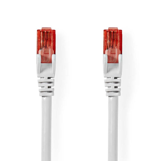 Nedis CAT6 Cable RJ45 Male RJ45 Male U/UTP 0.5m Round PVC White Label