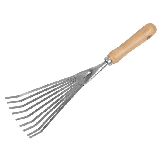 Sealey Premier Leaf Hand Rake with Ash Handle & Stainless Steel Tines GTWH001