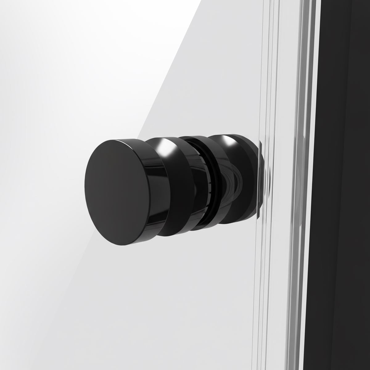 Baridi Pivot Shower Door 800 x 1850mm, 6mm Tempered Glass, Reversible - Black