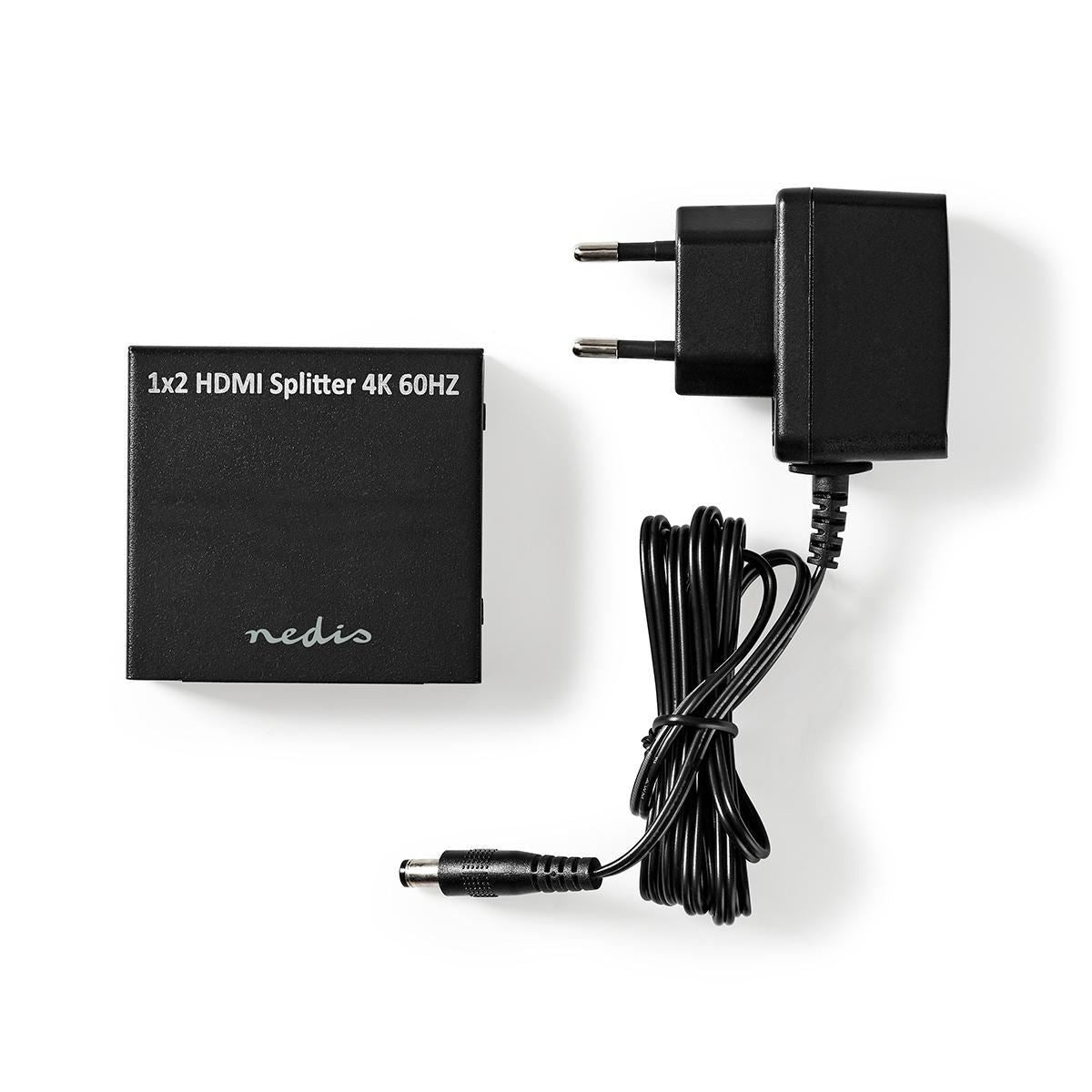 Nedis HDMI Splitter 2-Port to 1x HDMI Input 2x HDMI Output 4K2K@60FPS/HDCP2.2 - VSPL3472AT