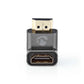 Nedis 90° HDMI Female to HDMI Male 90 Degree Coupler Gold Plated Gunmetal Grey - CVTB34901GY
