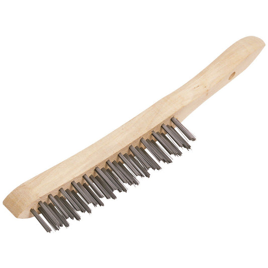 Draper 1x 290mm 3 Row Wire Scratch Brush Garage Professional Standard Tool - 31569