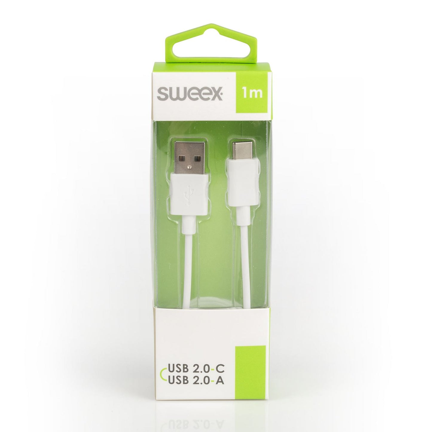 Sweex USB 2.0 Cable USB-C Male to USB-A Male 1m White SWMB60601W10