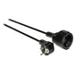 Valueline Power cable Schuko hooked male to Schuko straight female 3m black - CEGP10230BK30