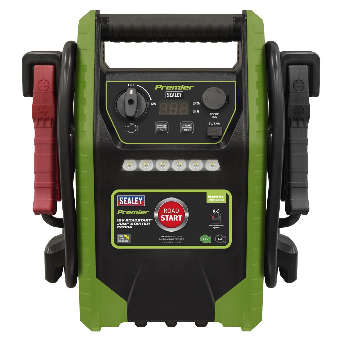 Sealey Premier 12V RoadStart Jump Starter 2200 Peak Amps PRS2200