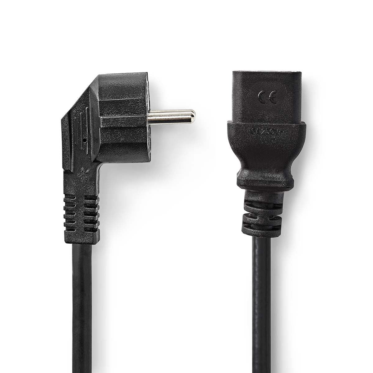 Nedis Power Cable Plug with earth contact male IEC-320-C19 Angled Straight 2m