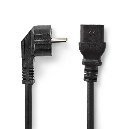 Nedis Power Cable Plug with earth contact male IEC-320-C19 Angled Straight 2m
