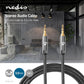 Nedis 1m Stereo Audio Cable 3.5mm Male to 3.5mm Male Gun Metal Grey Braided - CATB22000GY10
