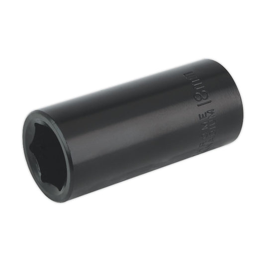 Sealey Impact Socket 18mm Deep 3/8"Sq Drive IS3818D