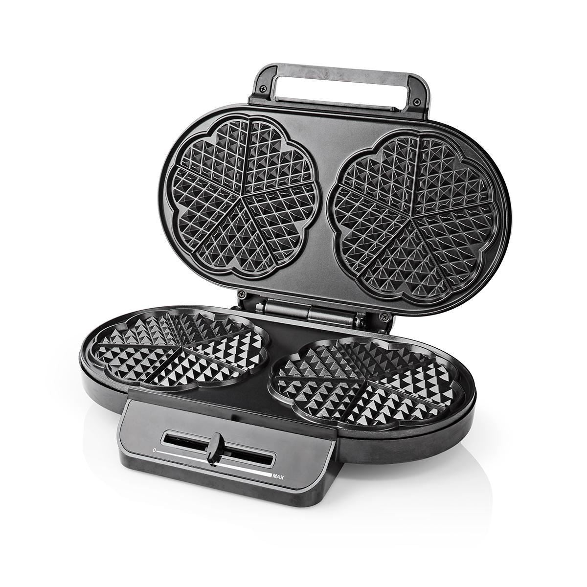 Nedis Waffle Maker 2x 14cm 1200W Black (KAWP110FBK)