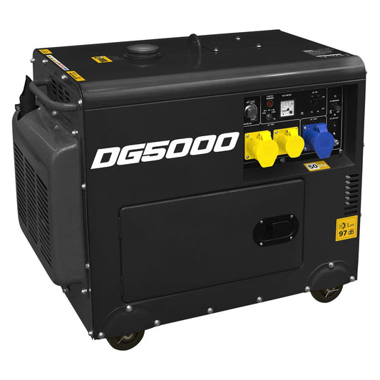 Sealey Diesel Generator - 4-Stroke Engine 5000W 110/230V DG5000