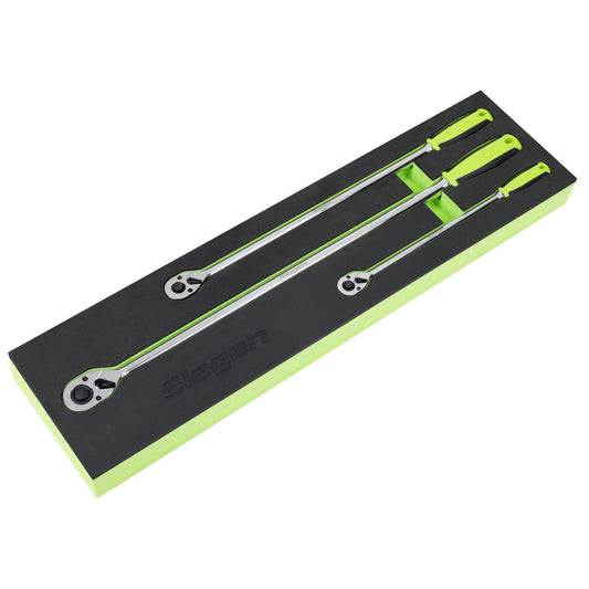 Sealey Siegen Extra-Long Ratchet Wrench Set 3pc S01332