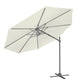 Dellonda Cantilever Parasol with 360� Rotation, Tilt & Cover 3m - Cream DG268