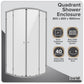 Baridi Quadrant Shower Entry Enclosure 800 x 800 x 1850mm with 6mm Tempered Glass - Chrome DH301