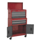 Sealey Topchest & Rollcab Combo 6 Drawer - Red/Grey AP2200BB