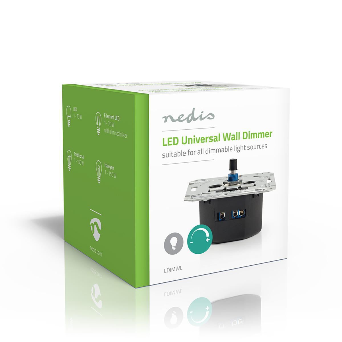 Nedis Light Dimmer Wall 1- 150W LDIMWL