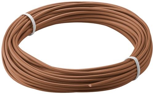Goobay Insulated copper wire brown 10m 1-wire multistrand 18 x 0.1 mm 10m 55040