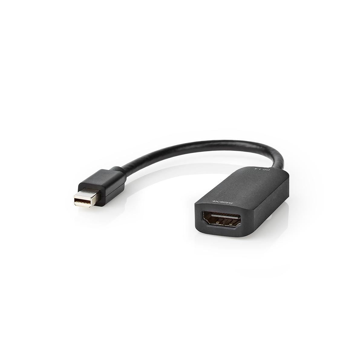 Nedis Mini DisplayPort Cable 1.4 Mini DisplayPort Male to HDMI Output 0.2m 20cm - CCGP37654BK02