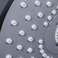 Baridi Thermostatic Shower Mixer Set, 20cm Round Head, Adjustable Rail - Black
