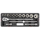 Sealey Socket Set 3/4"Sq Drive 12-point WallDrive 15pc Metric AK2583