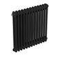 Baridi Horizontal Traditional 2 Column Radiator 600 x 607mm � Black DH362