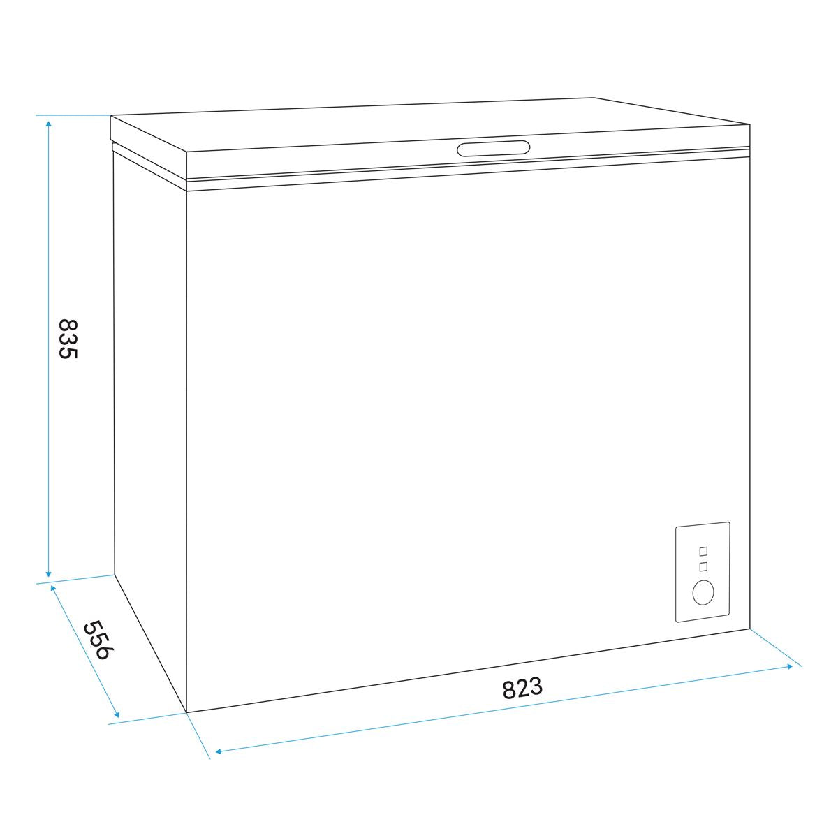 Sealey Baridi Freestanding Chest Freezer, 199L Capacity, Garages and Outbuilding Safe, -12 to -24�C Adjustable Thermostat with Refrigeration Mode, White DH111