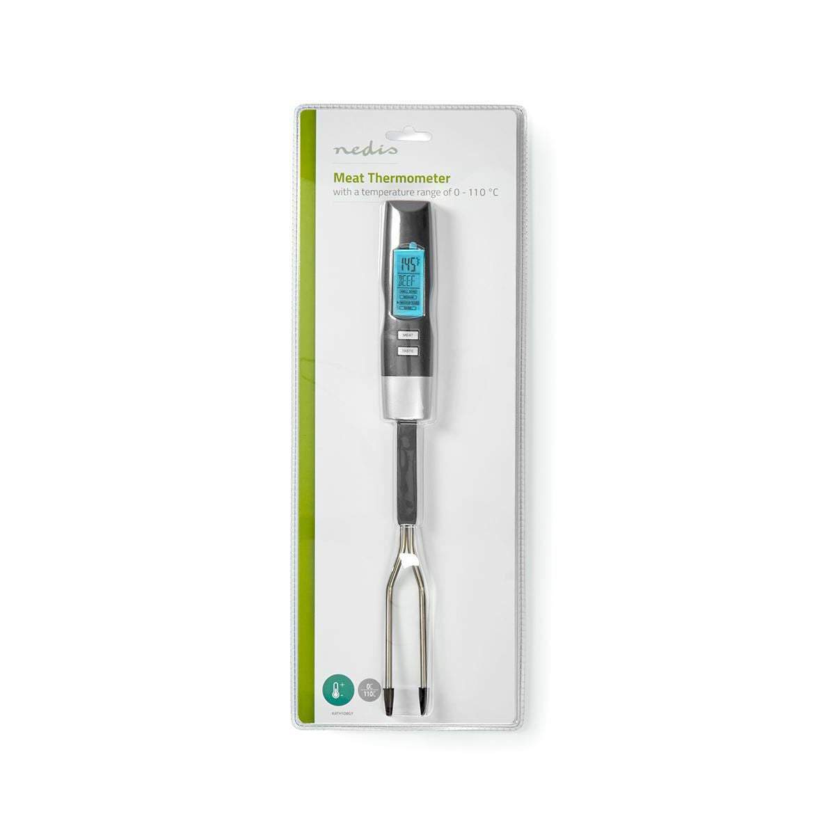 Nedis Meat Thermometer 0 to 250°C Digital Display KATH108GY
