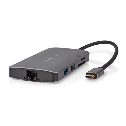 USB Multi-Port Adapter USB3.2 Gen 1 USB-C Male HDMI Output/Micro SD/RJ45 Female