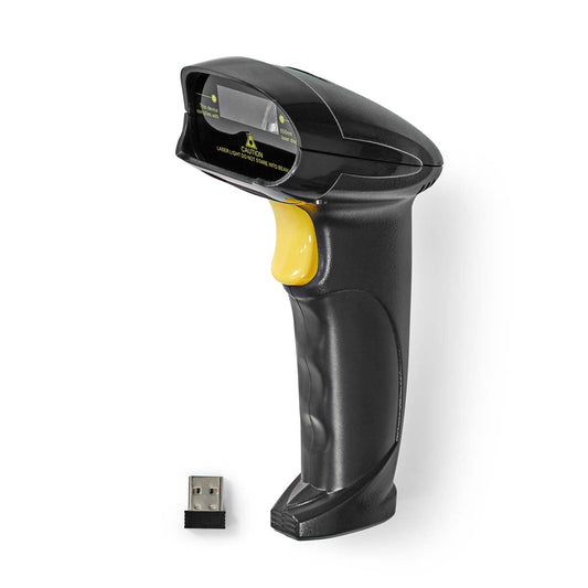 Nedis Barcode Scanner Laser Wireless 1D Linear Battery Powered / USB Powered USB Dongle