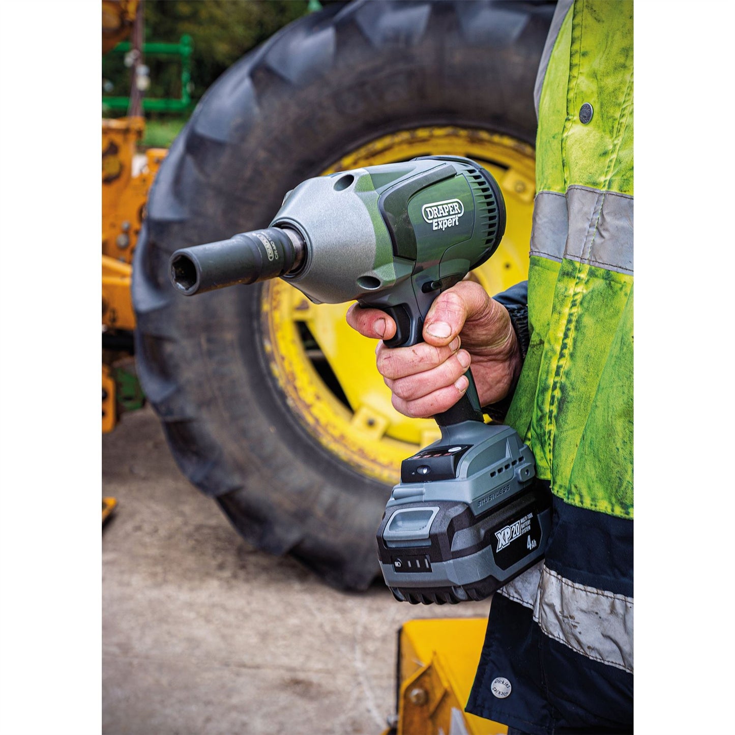 Draper XP20 20V Brushless Impact Wrench, 1/2" Sq. Dr., 1000Nm (Sold Bare) - 55942