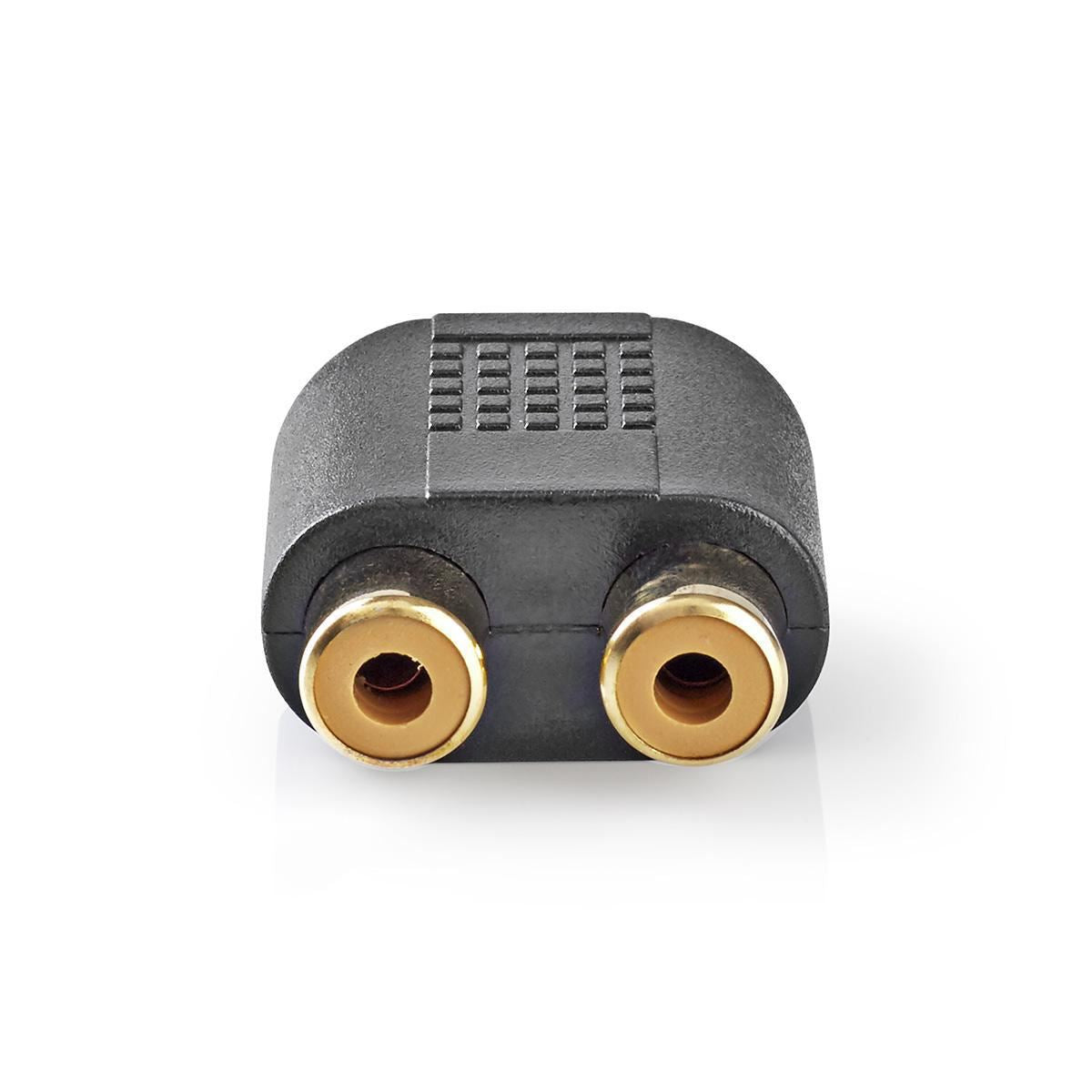 Nedis Stereo 10x Audio Adapter 3.5mm Male to 2x RCA Female Black - CAGP22940BKG