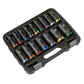 Sealey Premier Lock-On Deep Impact Socket Set 1/2"Sq Drive 16pc AK58170M